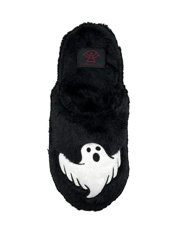 Yru Kozy Phantom Slippers Black / White | 2034EPKXM