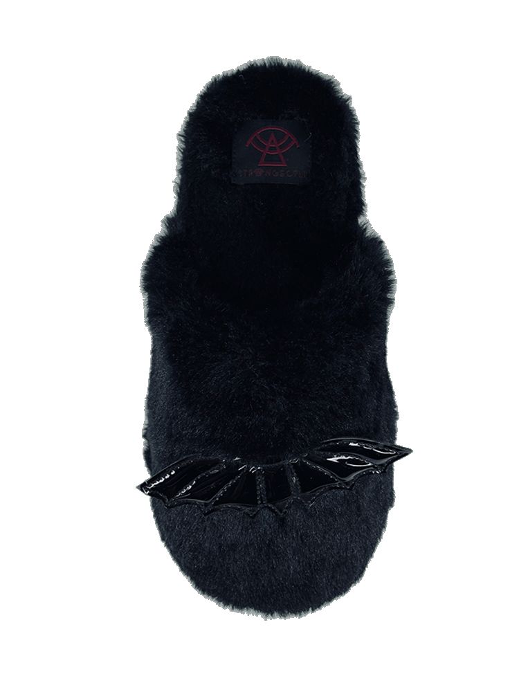 Yru Kreepy Kozy Bat Slippers Black | 7413YWKZL