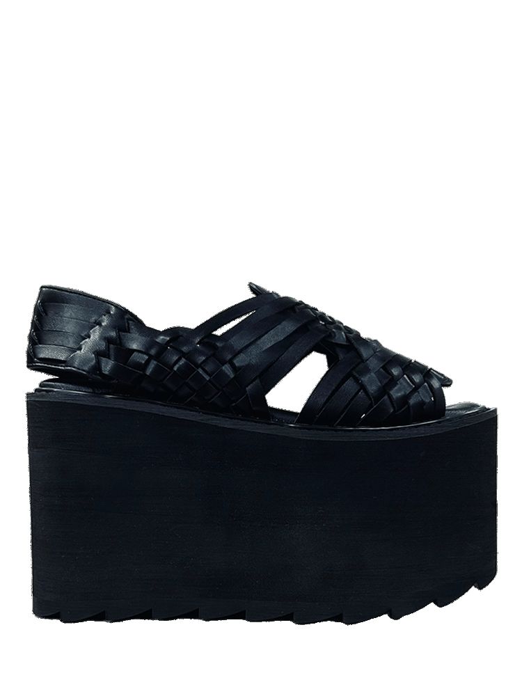 Yru La Siouxsie Maria Hi Platform Shoes Black | 4789ZRLIO