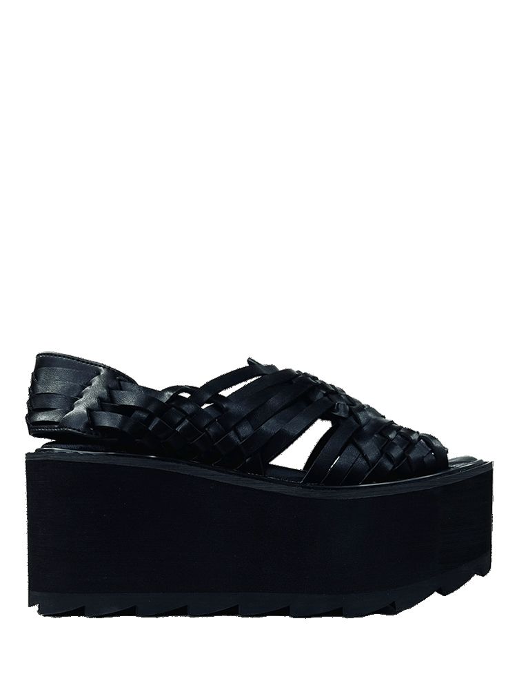 Yru La Siouxsie Maria Lo Platform Shoes Black | 7534MEFRJ