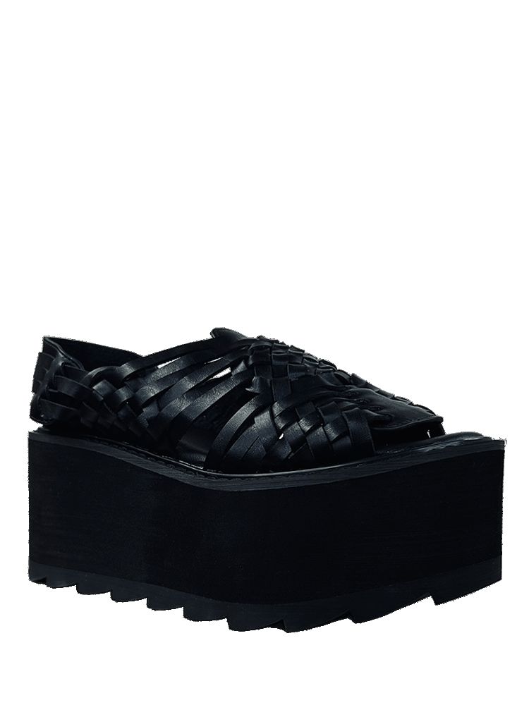 Yru La Siouxsie Maria Lo Platform Shoes Black | 7534MEFRJ