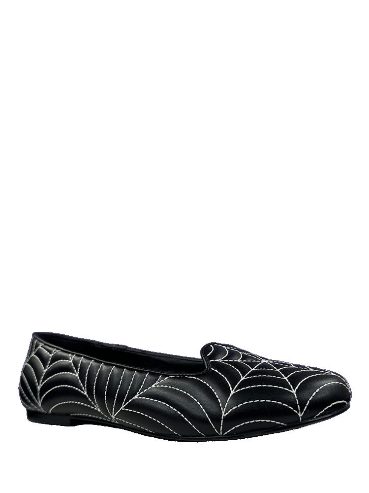 Yru Lydia Web Flats Black / White | 5380BXTJE