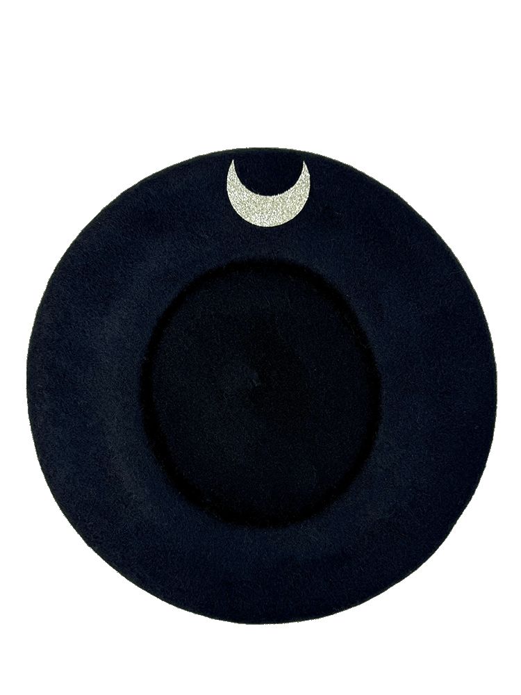 Yru Moon Star Beret Hats Black / Gold | 1930KOXAJ