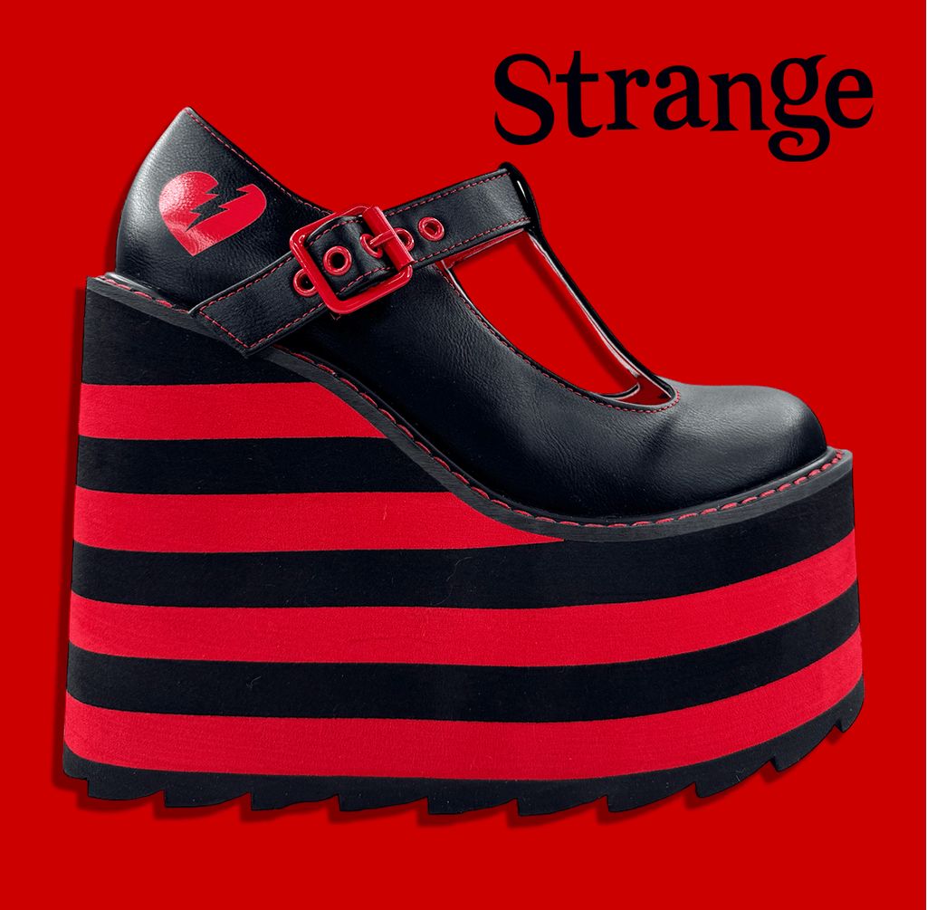 Yru Moxie Platform Shoes Black / Red | 8197VNRCJ