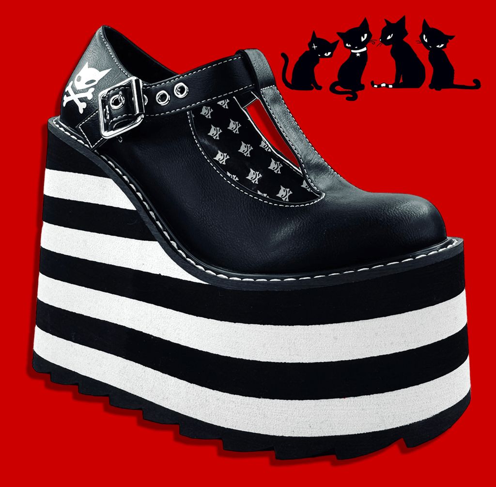 Yru Moxie Platform Shoes Black / White | 0465VNFML