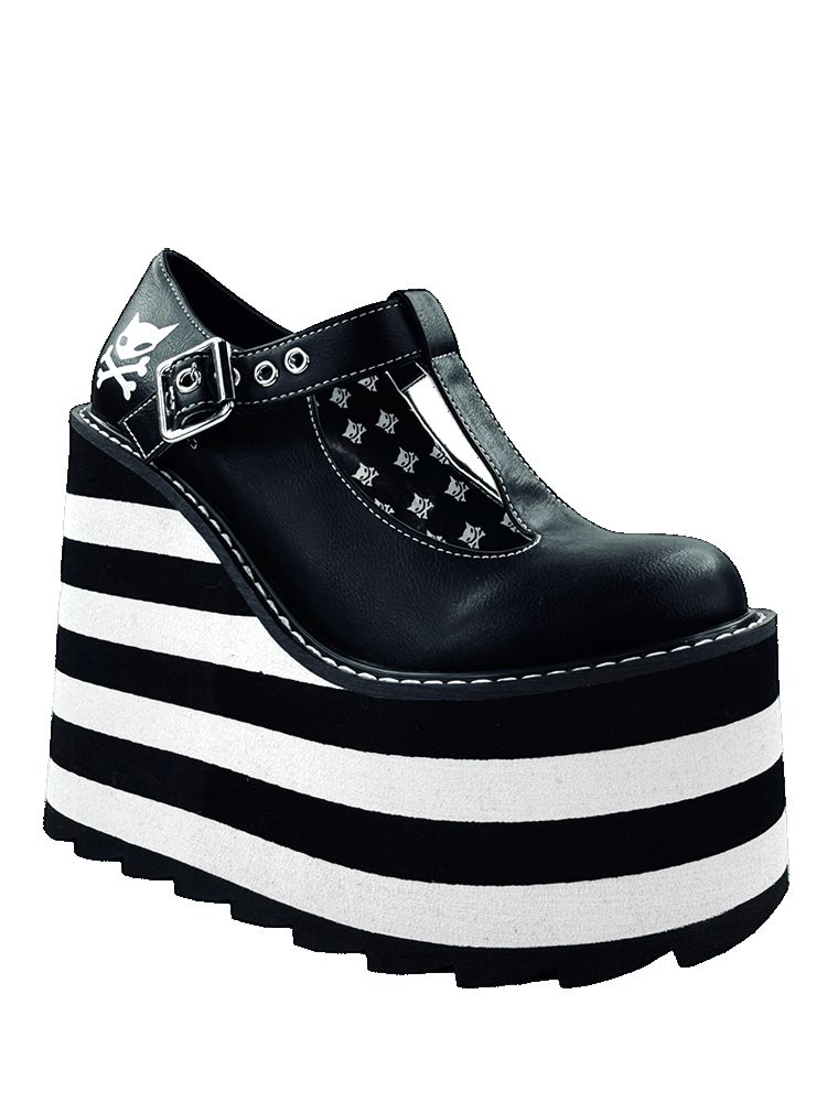 Yru Moxie Platform Shoes Black / White | 0465VNFML