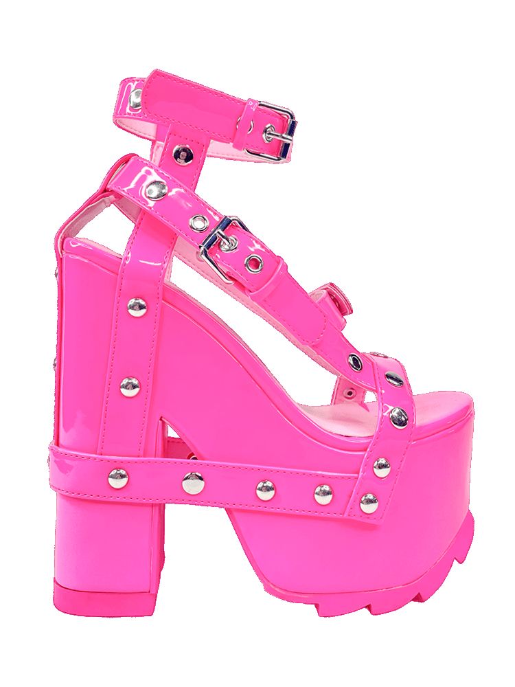 Yru Nightcall Stud Heels Pink / Silver | 5382CRYUG