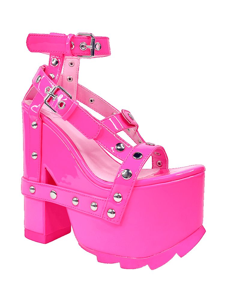 Yru Nightcall Stud Heels Pink / Silver | 5382CRYUG