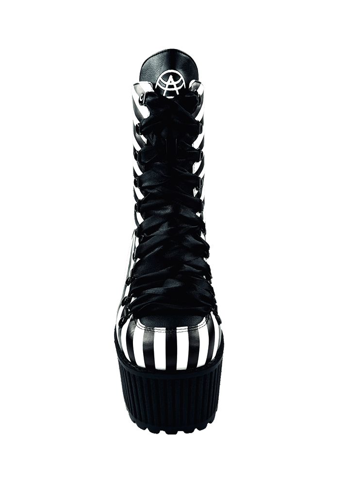 Yru Pandora Stripe Boots Stripes / Black / White | 2359LAYQR