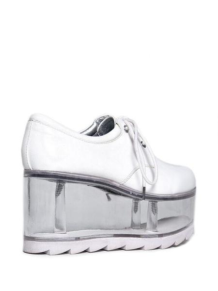 Yru Qloud 2091 Platform Shoes White | 8940FEXCT