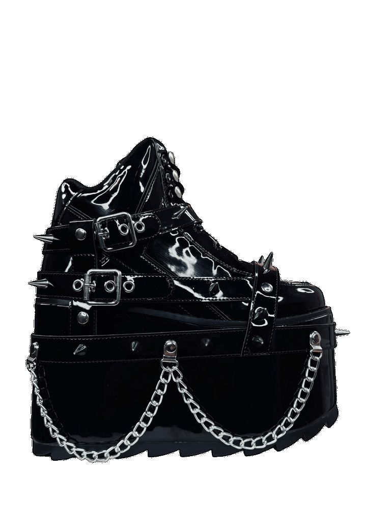 Yru Qozmo Bndg Spike Sneakers Black / Silver | 6198JNFUC