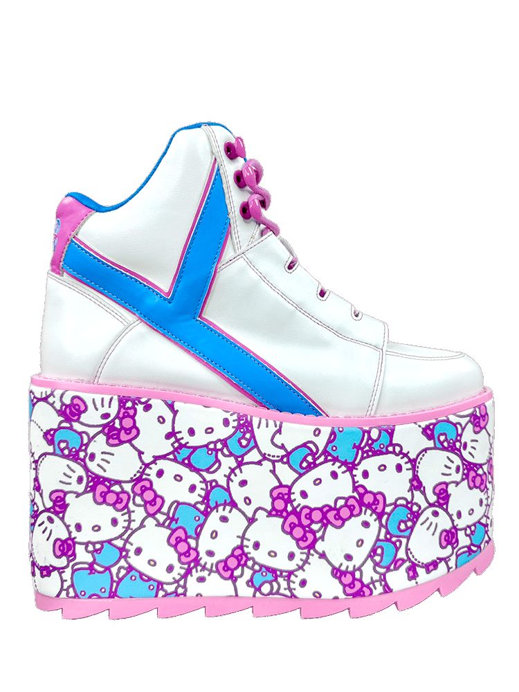 Yru Qozmo Kawaii Hello Kitty Platform Shoes White / Pink / Blue | 8210SWHOC