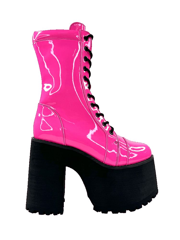 Yru Raven Boots Pink / Black | 5940FEYZD