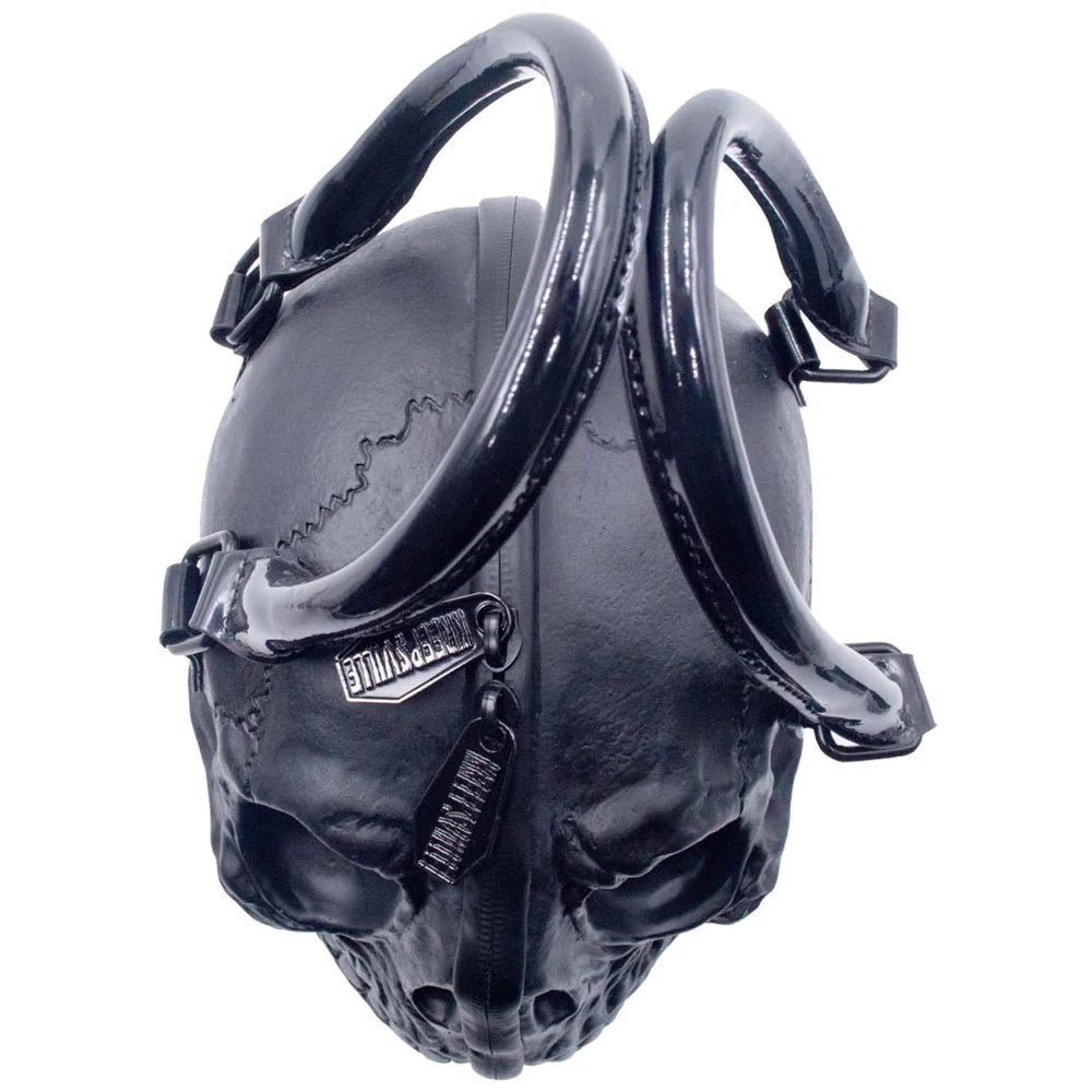 Yru Skull Handbag Purse Bags Black | 4625FCXKL