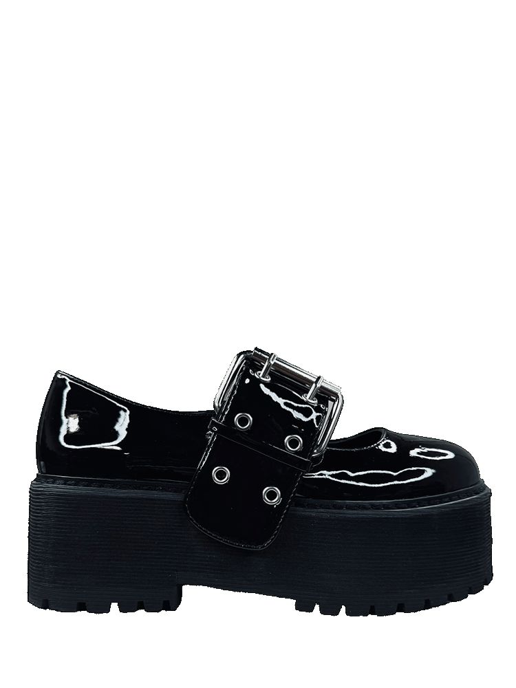 Yru Slayr Mary Jane Platform Shoes Black | 9075IABKV