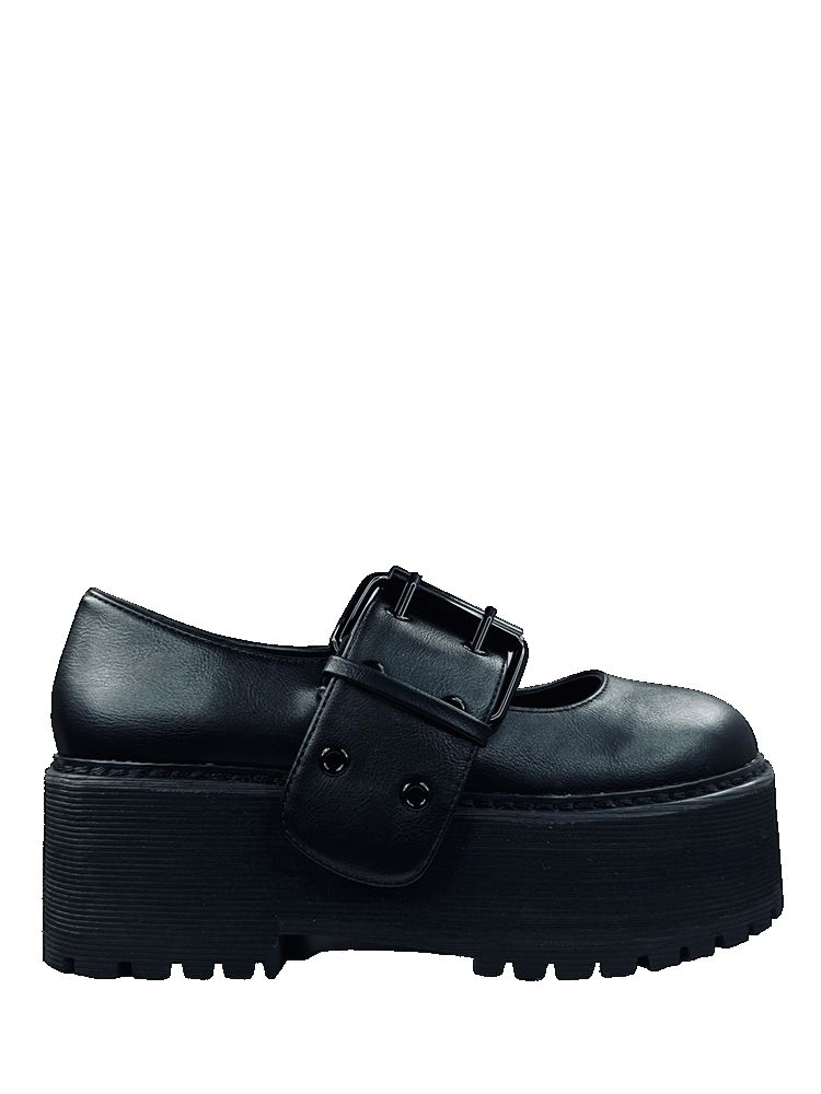 Yru Slayr Mary Jane Platform Shoes Black | 7253FXELH