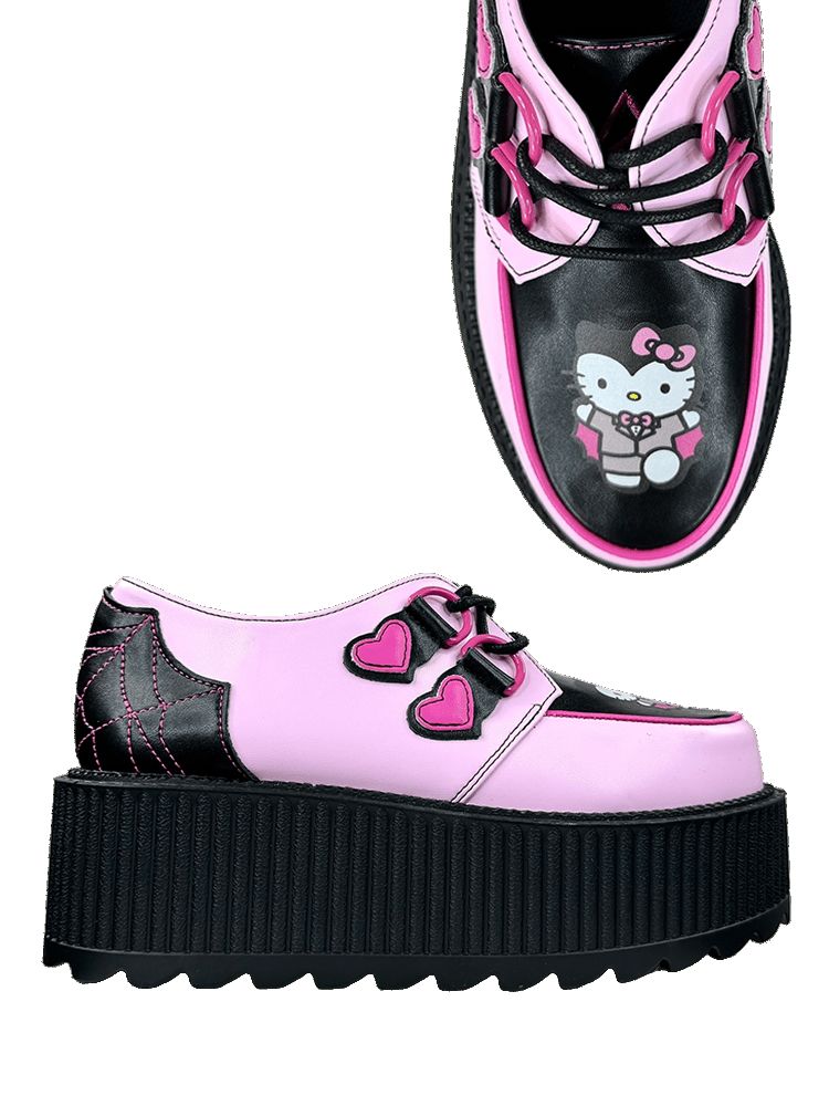 Yru Super Kreep Drac Hello Kitty Platform Shoes Pink / Black | 4601JRPBT