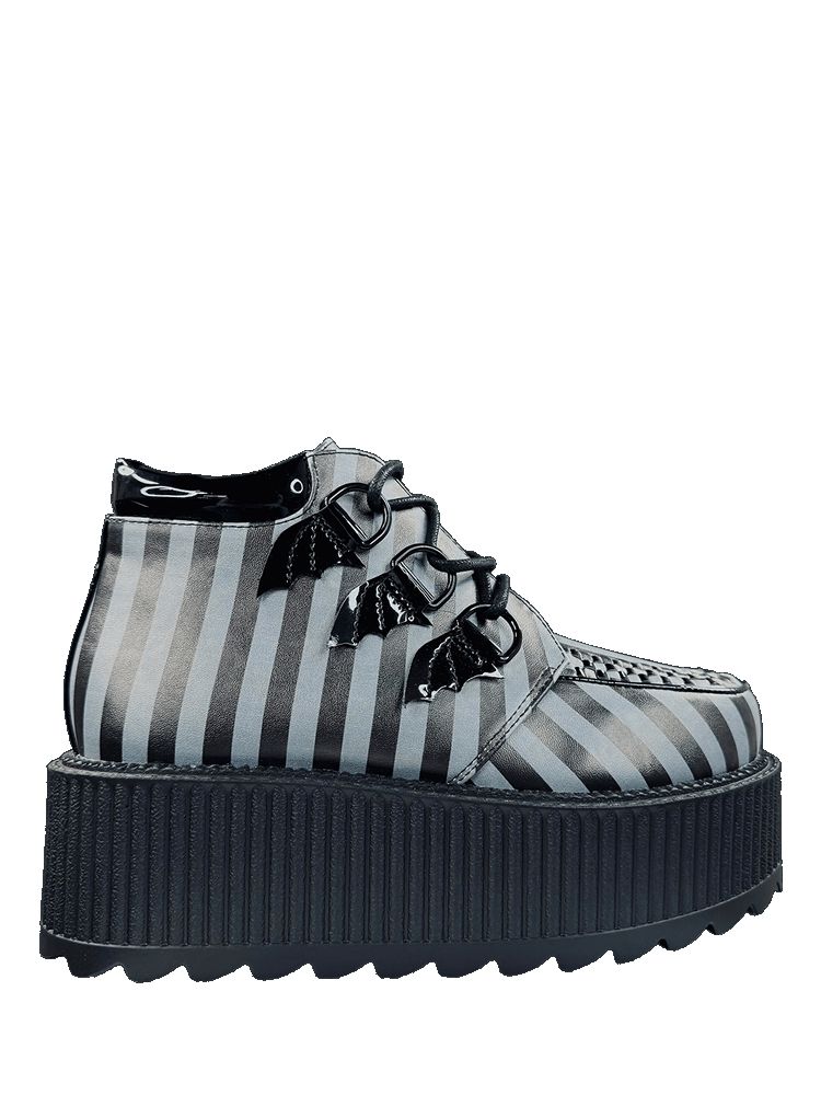 Yru Super Kreep Stripe Platform Shoes Stripes / Black / Grey | 1896IWLYF