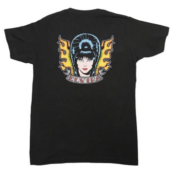 Yru Tattoo Flame Mens T Elvira Black | 1802HROPZ