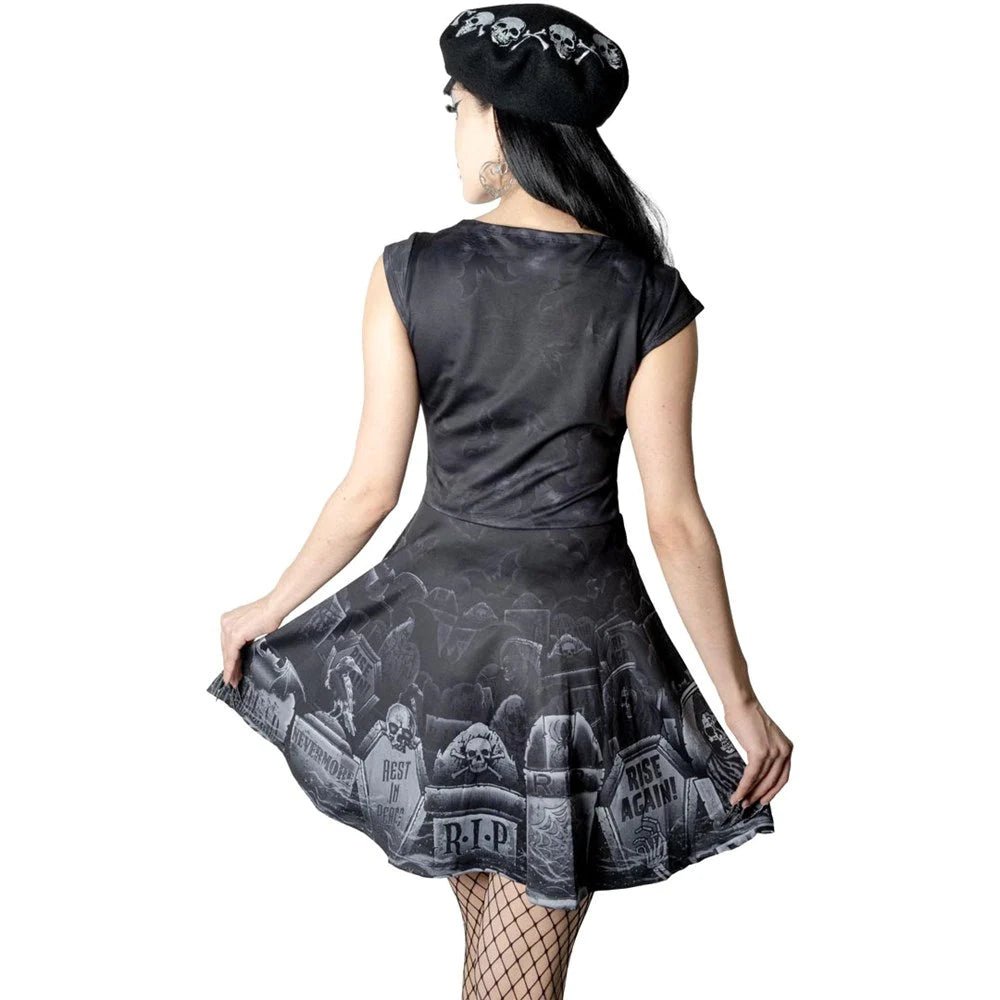 Yru Tombstone Bats Skater Dress Bottoms Multicolor | 6102CHMTJ