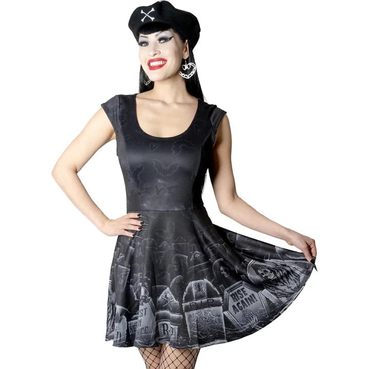 Yru Tombstone Bats Skater Dress Bottoms Multicolor | 6102CHMTJ