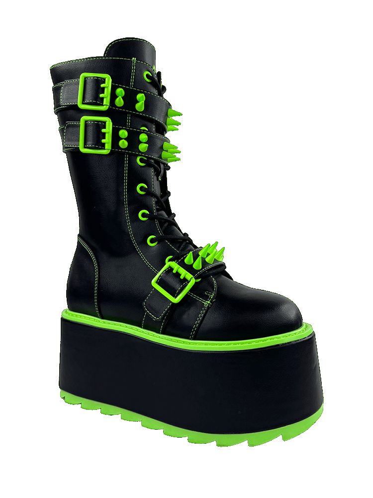 Yru Trance Platform Shoes Black / Green | 5436QMRJV