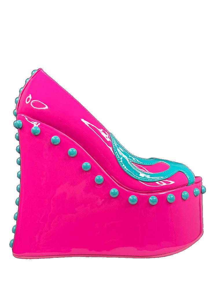 Yru Undead Skelita Heels Pink / Turquoise | 8439IQUWX