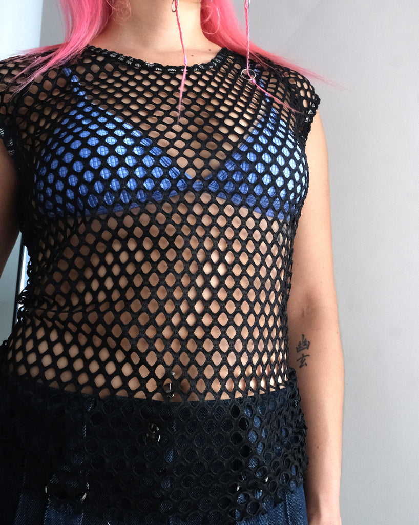 Yru fo ‣ T ‣ Mesh ‣ ‣ ᴘʀᴇᴏʀᴅᴇʀ Tops Black | 6547OZFTM